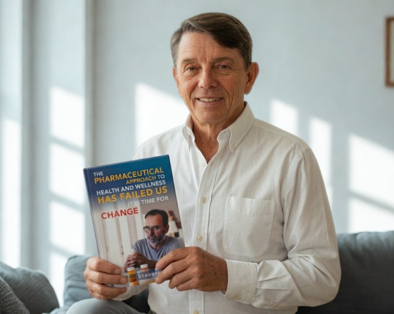 A man holding a book